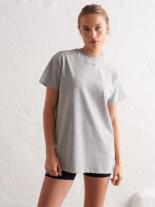 Boyfriend T-Shirt in Grey Melange