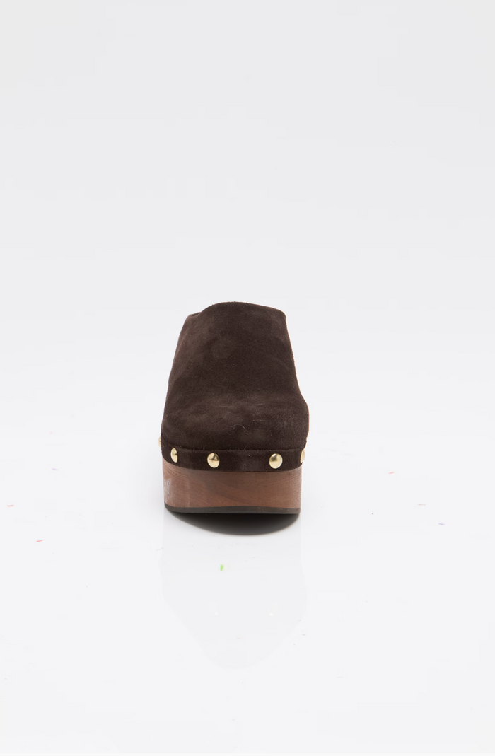 Calli Clog in Weathered Mink Suede