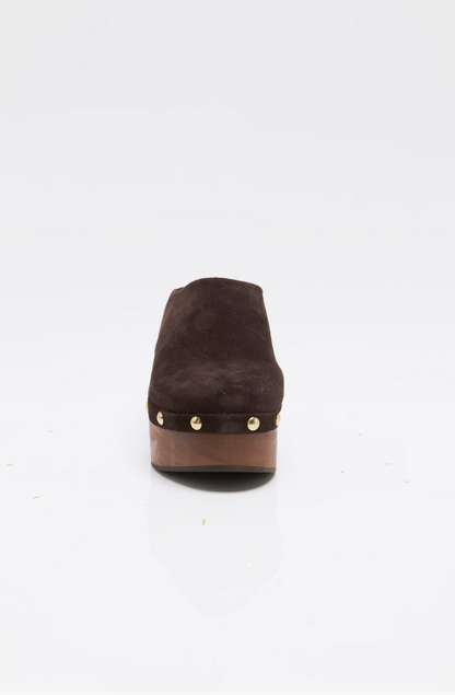 Calli Clog in Weathered Mink Suede