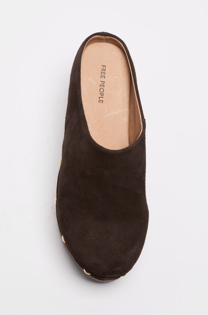 Calli Clog in Weathered Mink Suede