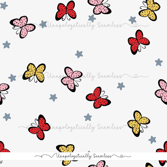 Catty Butterflies White