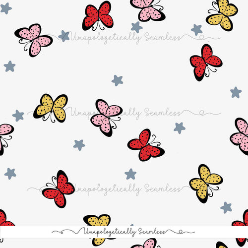 Catty Butterflies White