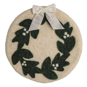 Christmas Wreath Felt Trivet
