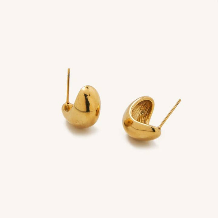 Chunky Teardrop Gold Hoop