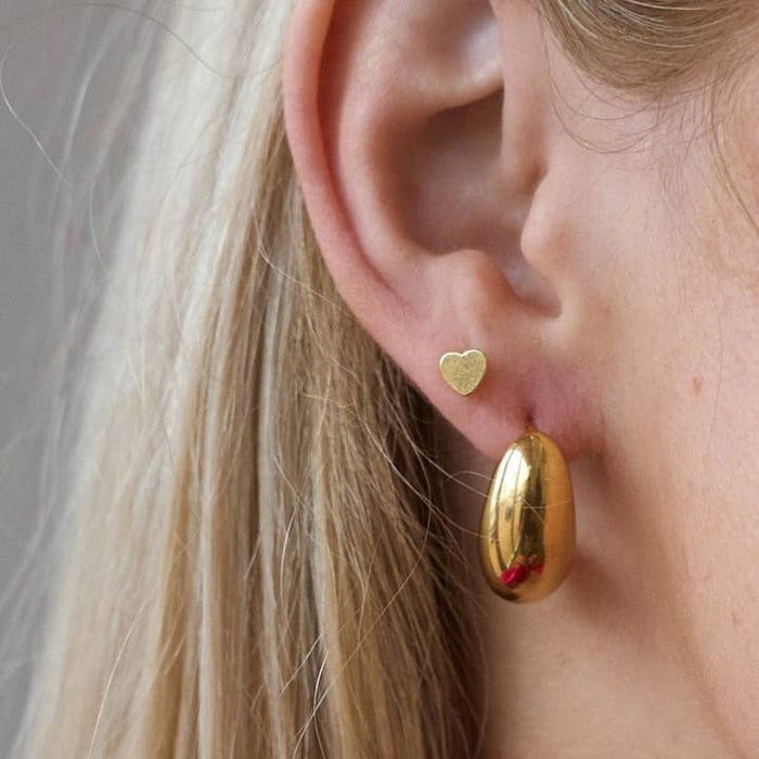 Chunky Teardrop Gold Hoop