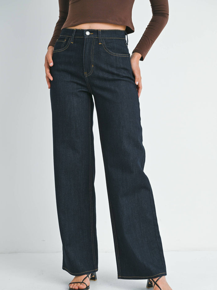 Classic Relaxed Wide Leg Jean BP453J - Super Dark Denim