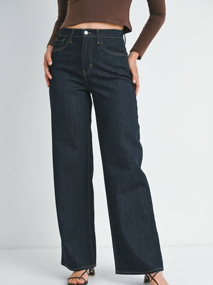 Classic Relaxed Wide Leg Jean BP453J - Super Dark Denim