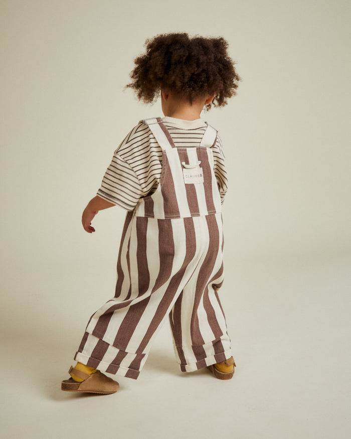 Claude & Co – Blythe Choc Stripe Dungaree