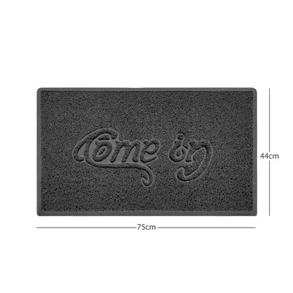 "Come In" Grey Spaghetti Door Mat
