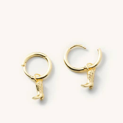 Cowboy Boot Huggie Earring