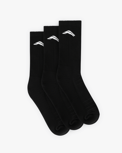 Crew Socks 3 Pack - Black