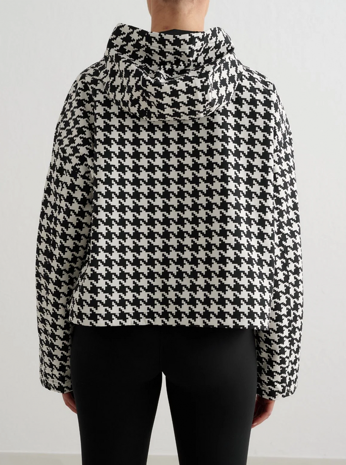 Cropped Waterproof Anorak in Pepita