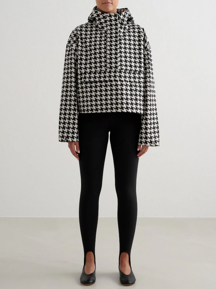 Cropped Waterproof Anorak in Pepita