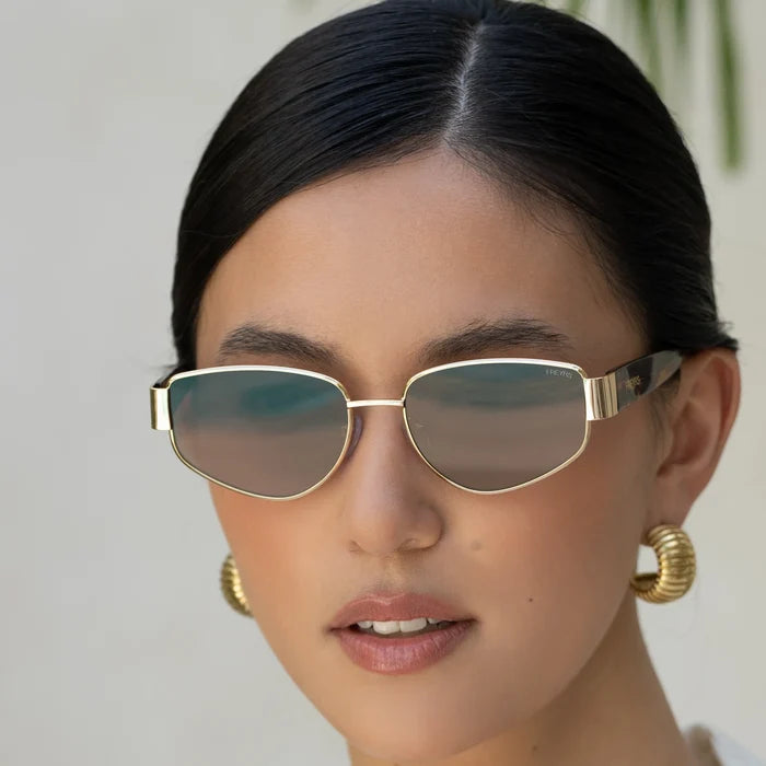 Delilah Gold/Brown Sunglasses