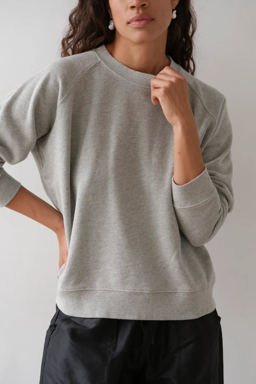 Donni – Eco Terry Crewneck in Heather Grey