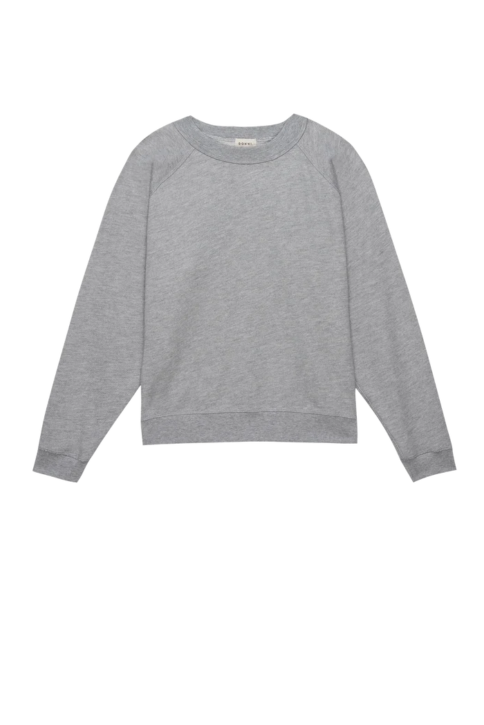 Donni – Eco Terry Crewneck in Heather Grey
