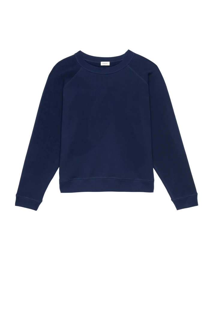 Donni – Eco Terry Crewneck in Navy