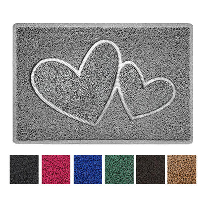Heart pattern doormat