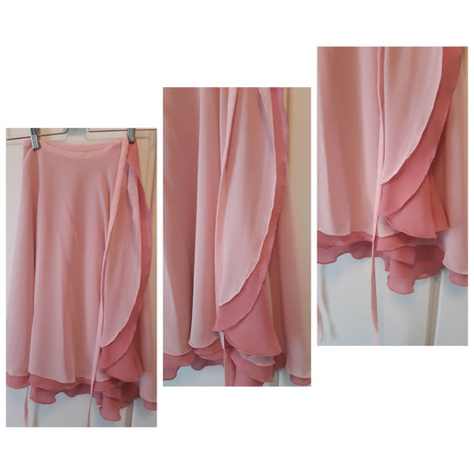 Double Layered Chiffon Skirt "Pink and Rose" - Dancewear by Patricia