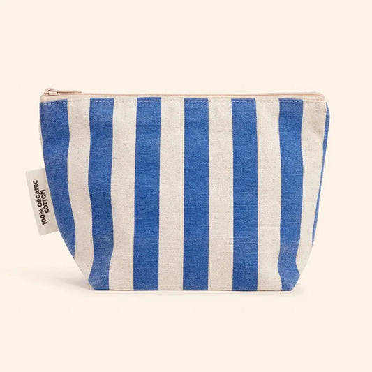 Dr. Max's - Organic Cotton Striped Zipper Pouch in Blue