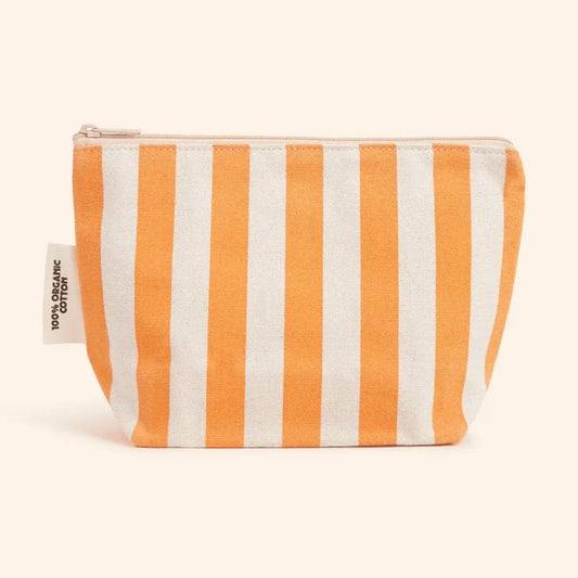 Dr. Max's - Organic Cotton Striped Zipper Pouch in Orange