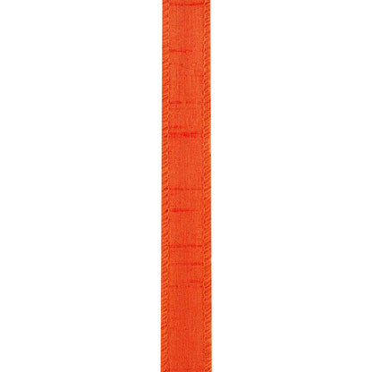 Dupioni Supreme Wired Edge Ribbon, Orange, 7/8 In, 10 Yards