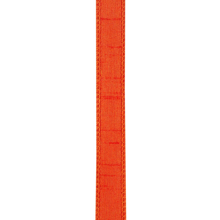 Dupioni Supreme Wired Edge Ribbon, Orange, 7/8 In, 10 Yards