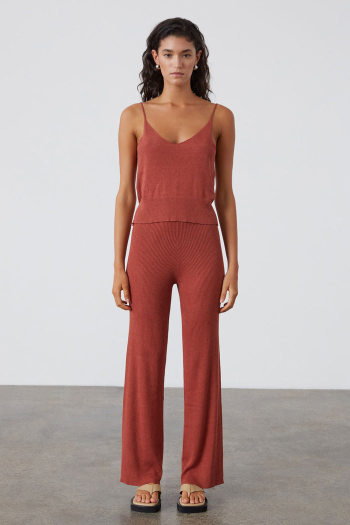 Earth Red Knit Pants