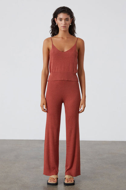 Earth Red Knit Pants