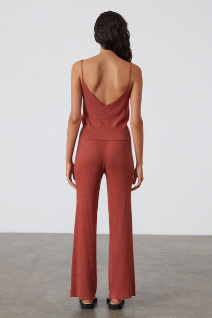Earth Red Knit Pants