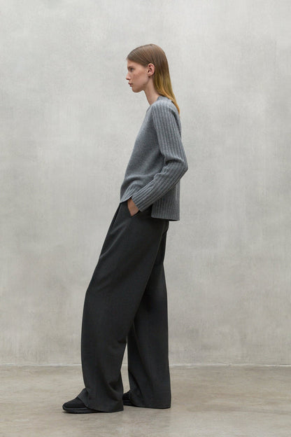 Ecoalf Maglia G/c Con Spacchi Grigio Donna