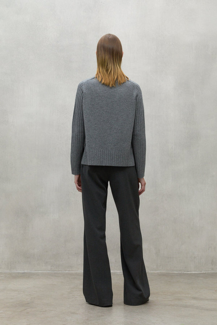 Ecoalf Maglia G/c Con Spacchi Grigio Donna