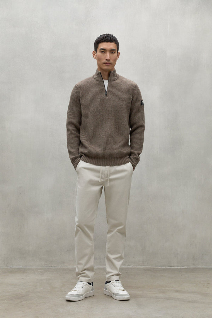 Ecoalf Pull Costa Inglese Lana Ric. Marrone Uomo