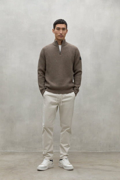 Ecoalf Pull Costa Inglese Lana Ric. Marrone Uomo