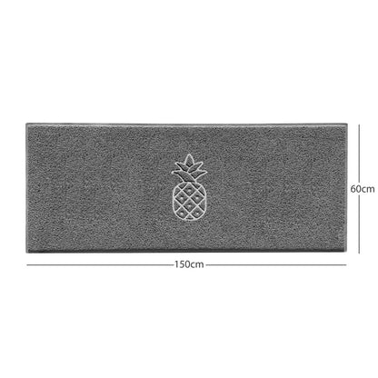 Embossed Pineapple Grey Spaghetti Door Mat
