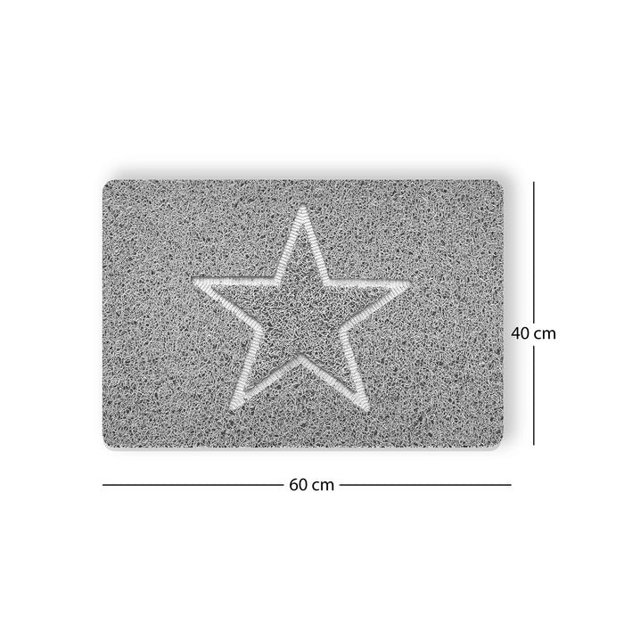 Embossed Spaghetti Loofah Anti Slip Shower Mat - Star