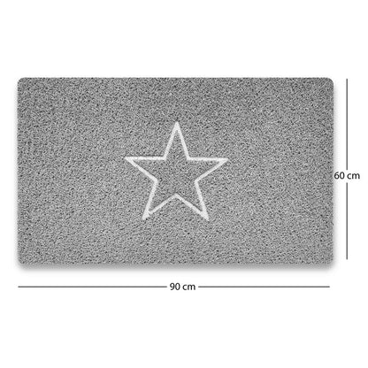 Embossed Spaghetti Loofah Anti Slip Shower Mat - Star