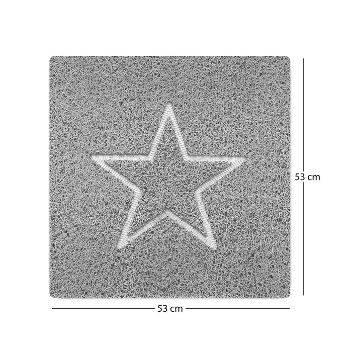 Embossed Spaghetti Loofah Anti Slip Shower Mat - Star