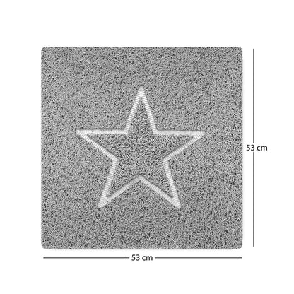 Embossed Spaghetti Loofah Anti Slip Shower Mat - Star