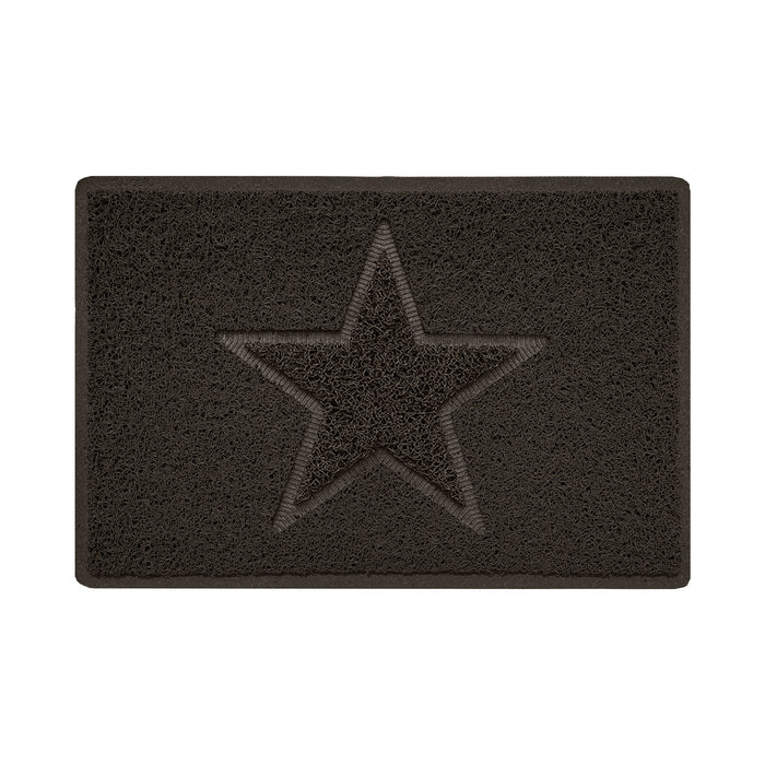 Embossed Spaghetti Outdoor Doormat - Brown