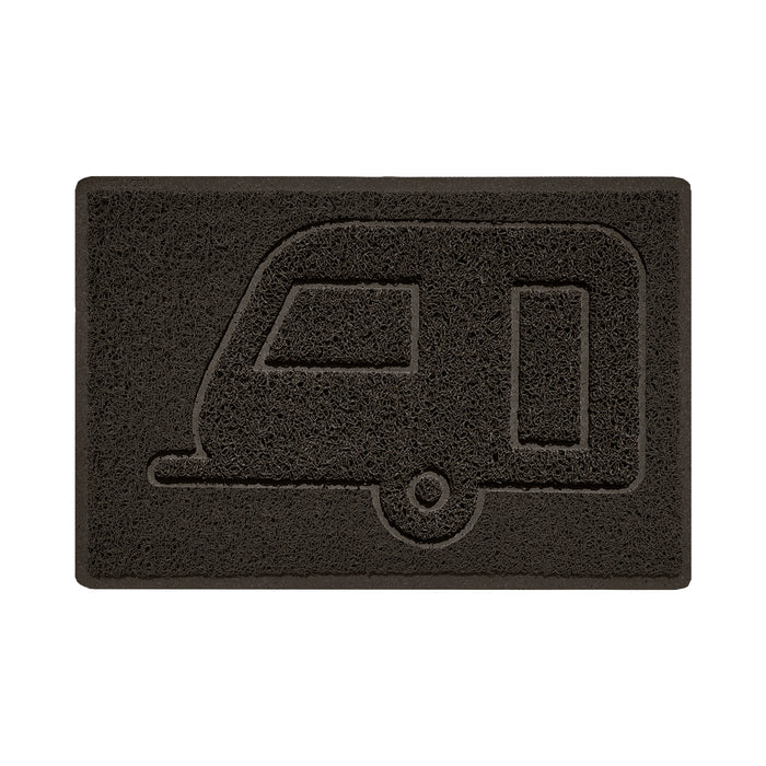 Embossed Spaghetti Outdoor Doormat - Brown