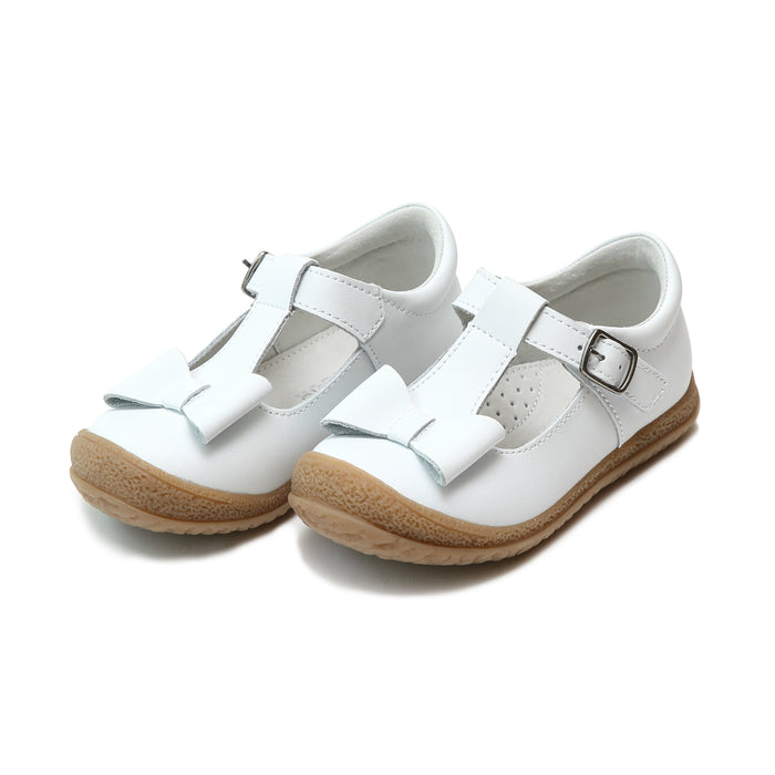 Emma White Bow T-Strap Mary Jane - L'Amour Mary Janes