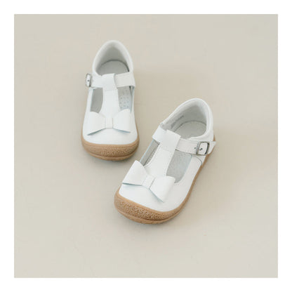 Emma White Bow T-Strap Mary Jane - L'Amour Mary Janes - Easter Girl's Toddler Shoes