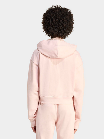 Essentials French Terry Cropped Zip Hoodie