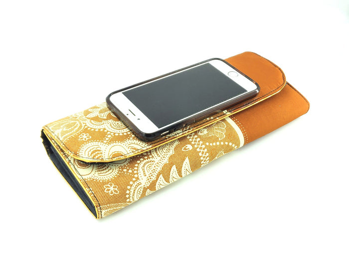 Fashion Accessory - Handbag. Lovely and Elegant Handmade Faux Silk Clutch Bag.