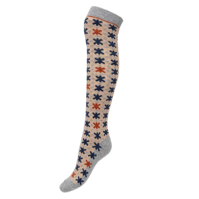 Fawn patterned Knee high Wool Blend Socks