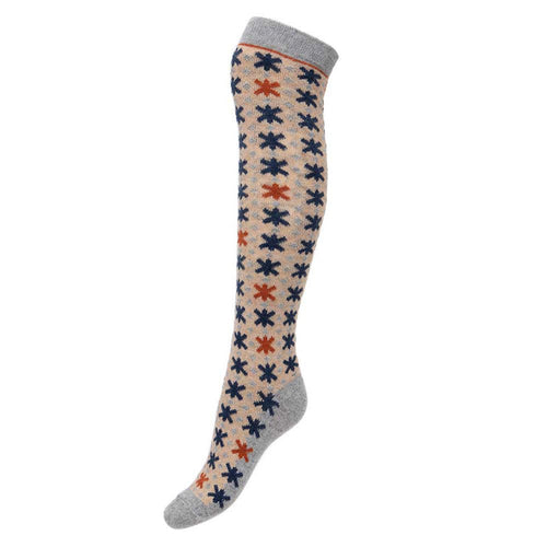 Fawn patterned Knee high Wool Blend Socks