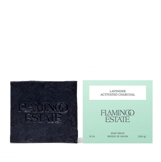 Flamingo Estate – Lavender Activated Charcoal Soap Brick