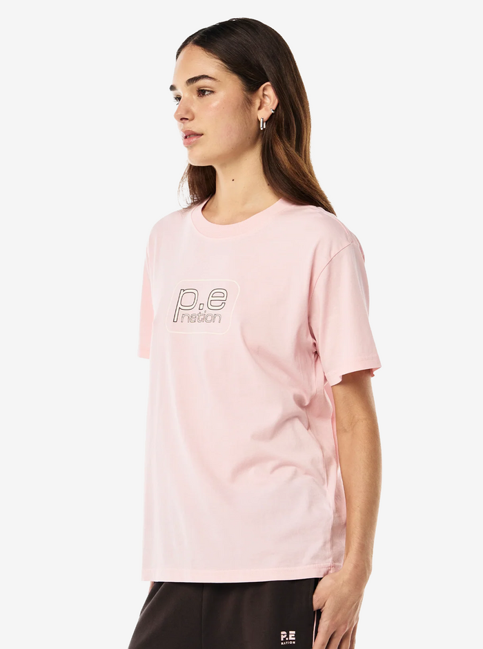 Flux Tee in Chalk Pink