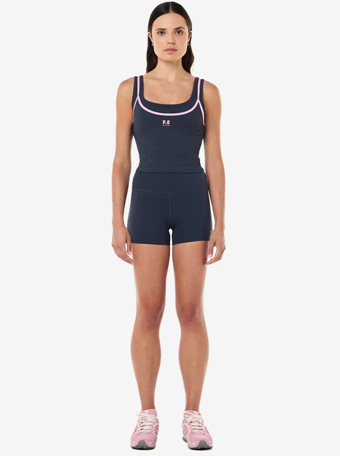 Forward Tank in Marine Blue & Prism Pink